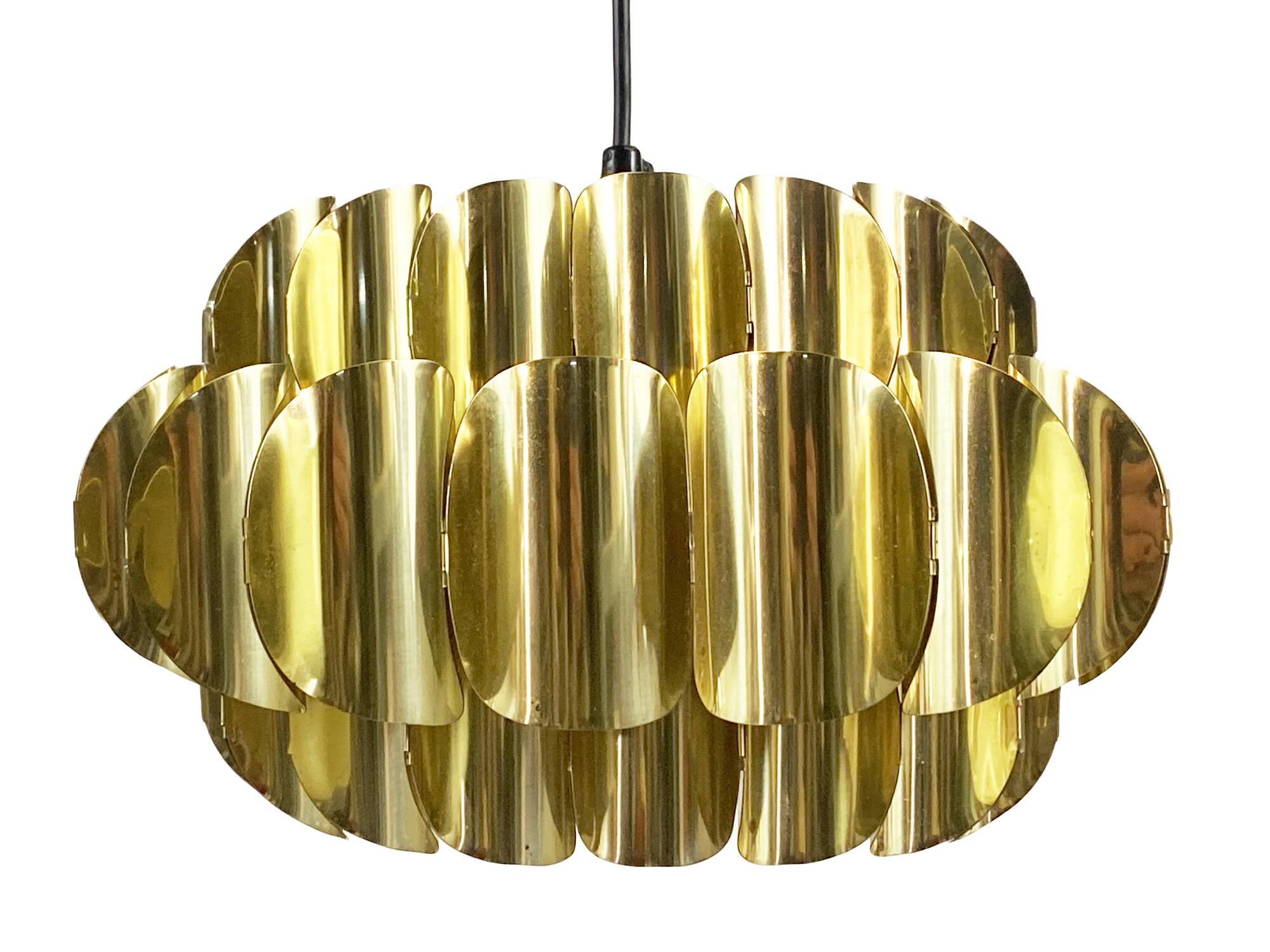 Brass pendant light by Thorsten Orrling for Hans-Agne Jakobsson AB, Markaryd. Sweden 1960s