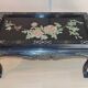 Table basse japonaise décor floral et oiseaux/vintage