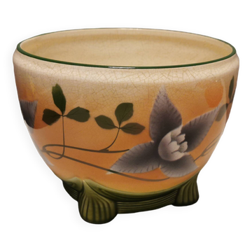 Fantastique pot de fleurs de la société allemande Villeroy & Boch 1874-1909.