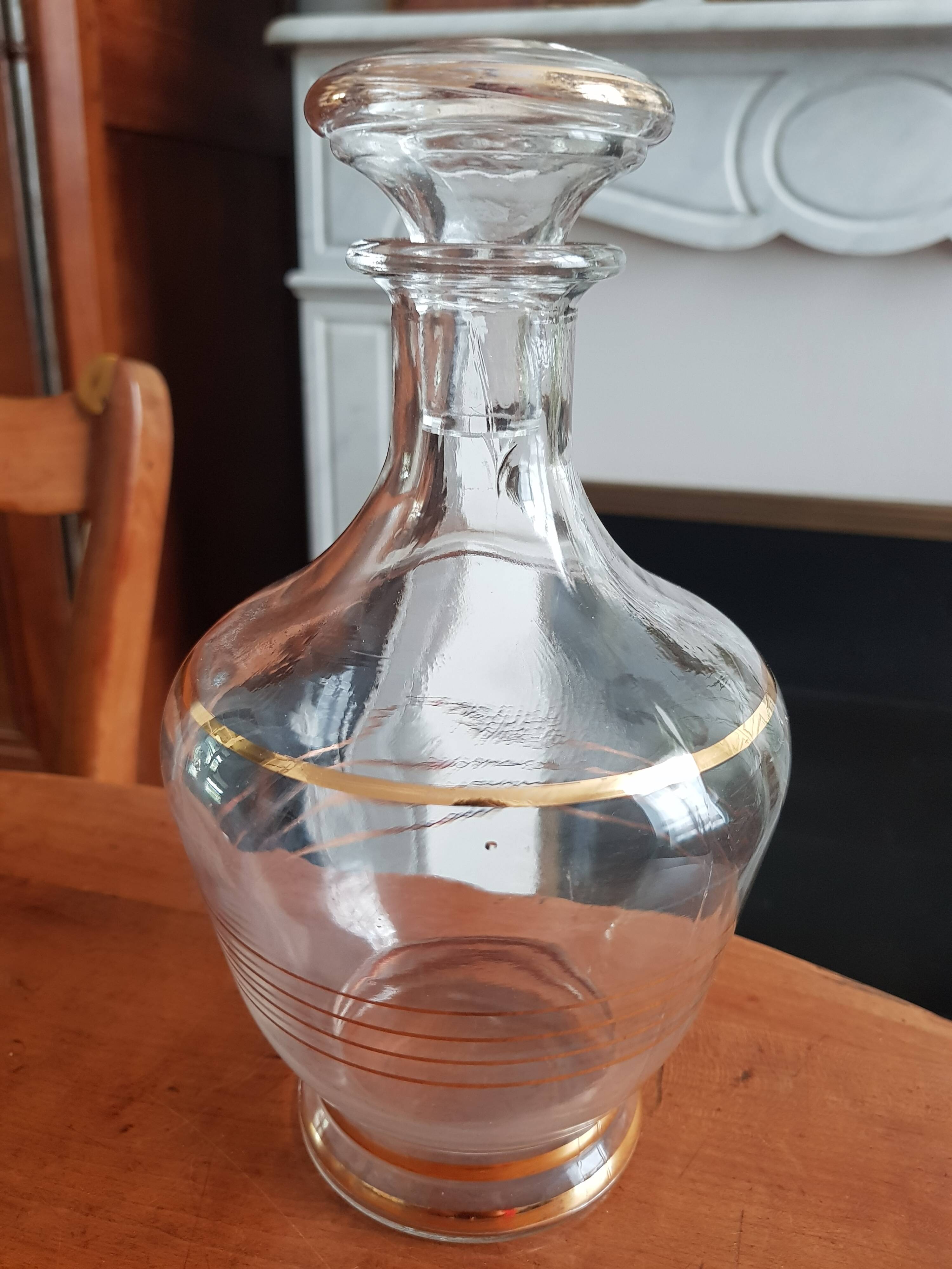 Golden rimmed carafe from the 1950s