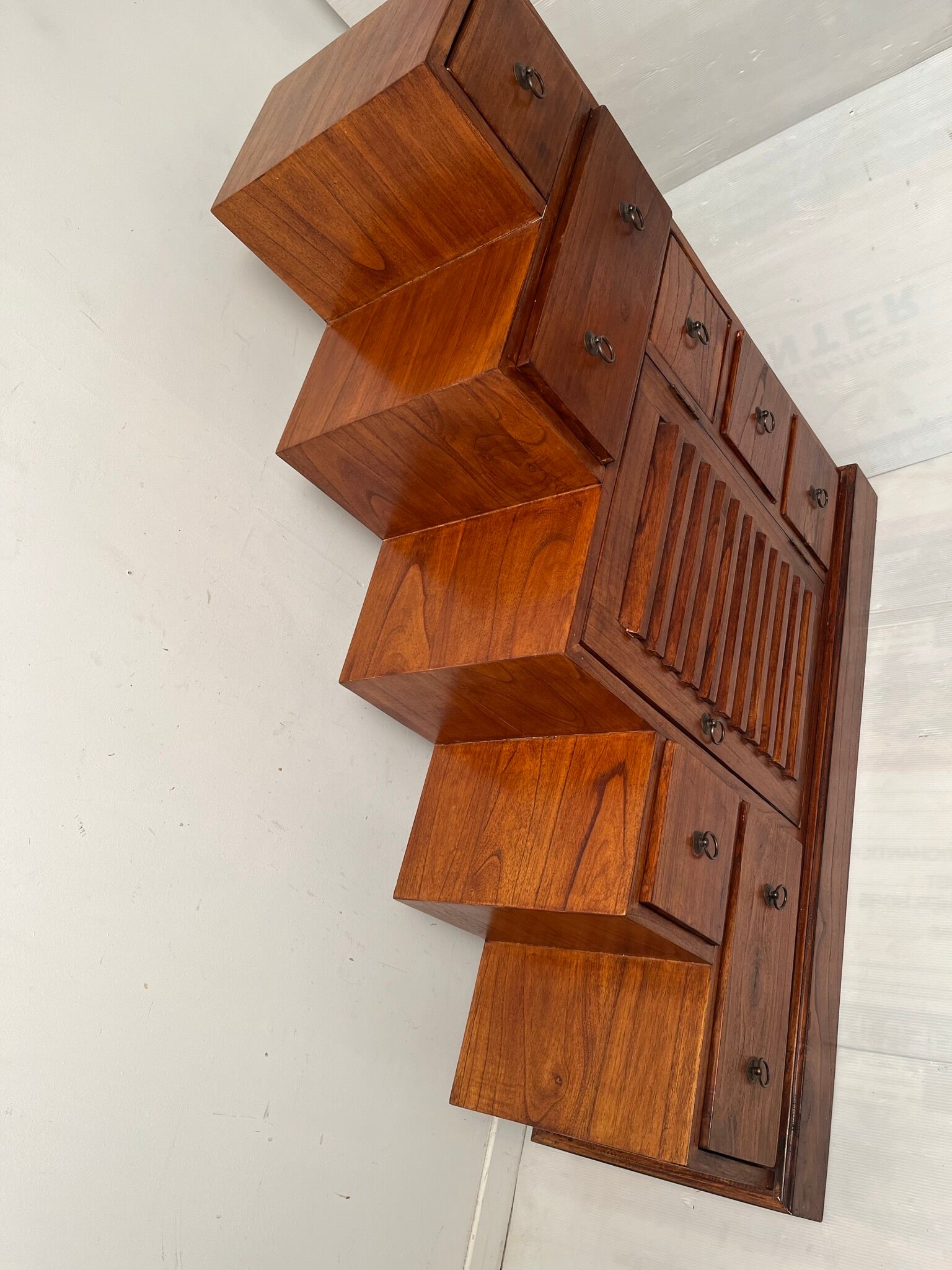 Staircase cabinet 1 door 7 drawers