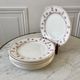 Set of 8 dessert plates Digoin Sarreguemines model "Andrée" small suns 30s