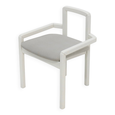 Chaise d'appoint moderne Posy en bois laqué blanc années 1980