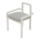 Posy Modern Side Chair in White Lacquered Wood 1980s