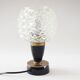 Lampe boule ananas et verre noir