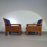 2 brutalist lounge chairs - 1960s