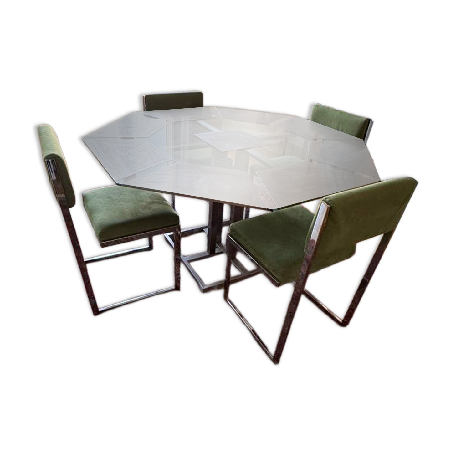 Table et 4 chaises vintage