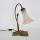 Magnificent water lily floor lamp with pink tulips, 80s art deco style
