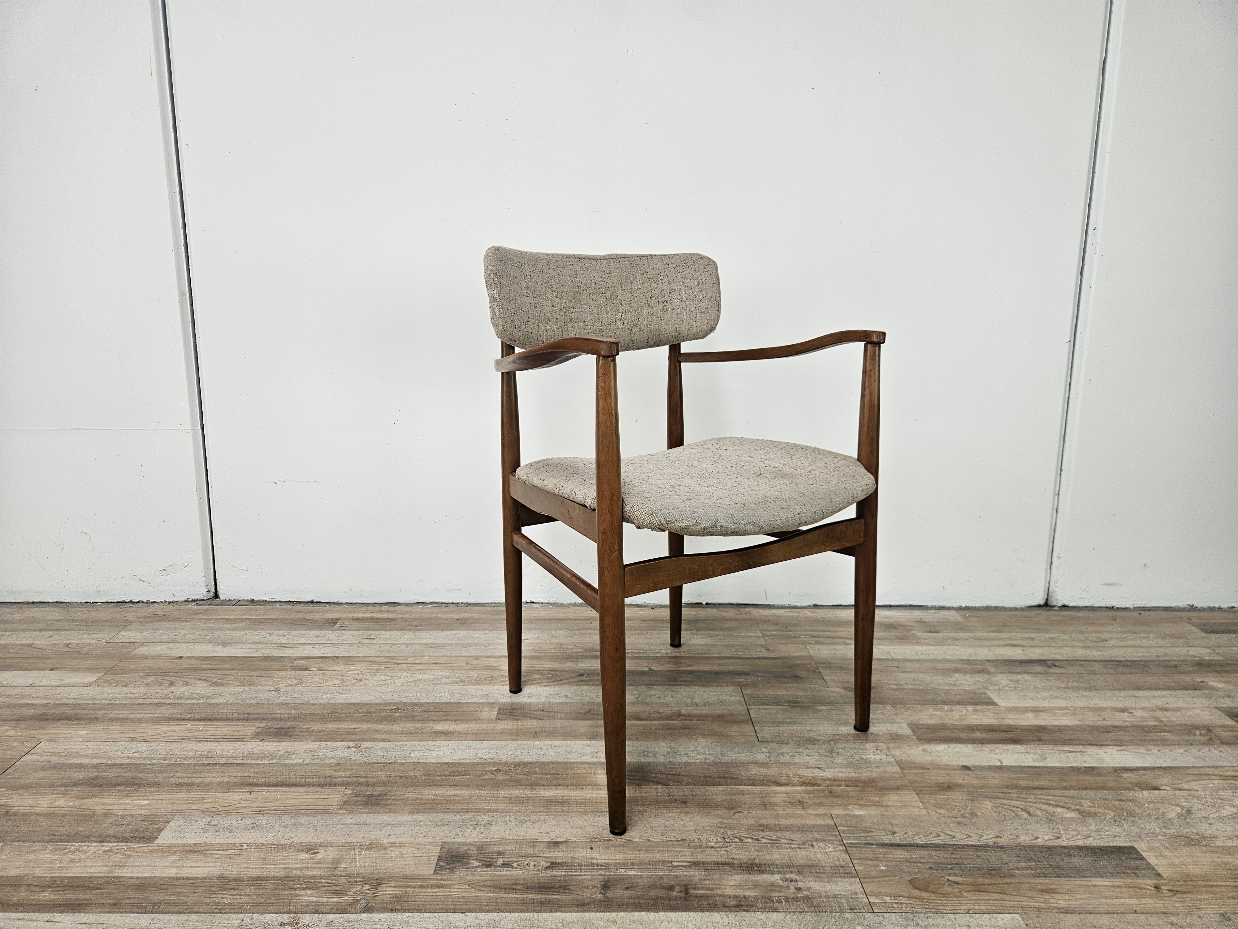 Swedish armchair in wood and fabric
