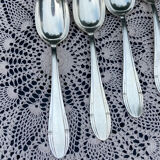 Set of 12 forks and 12 spoons Orbrille silver metal 1950 vintage