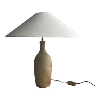 19th century stoneware bottle foot lamp