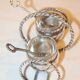 Silver-plated metal salt and pepper shakers
