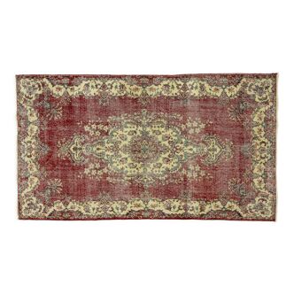 Anatolian handmade vintage rug 206 cm x 115 cm