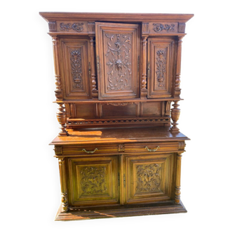 Renaissance style walnut sideboard