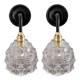 Set of two chiseled glass sconces