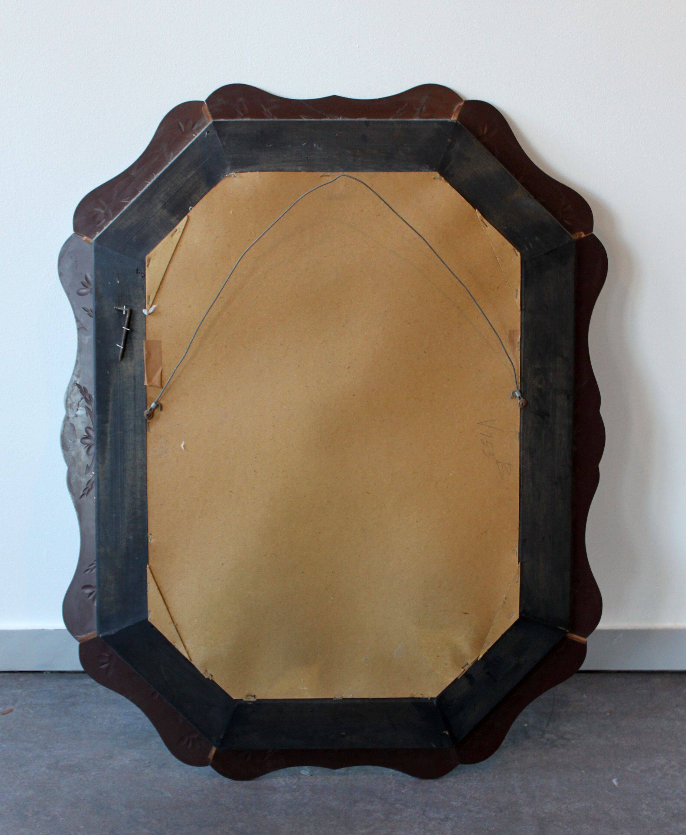 Vintage Venetian Style Faceted Mirror - 97x77cm