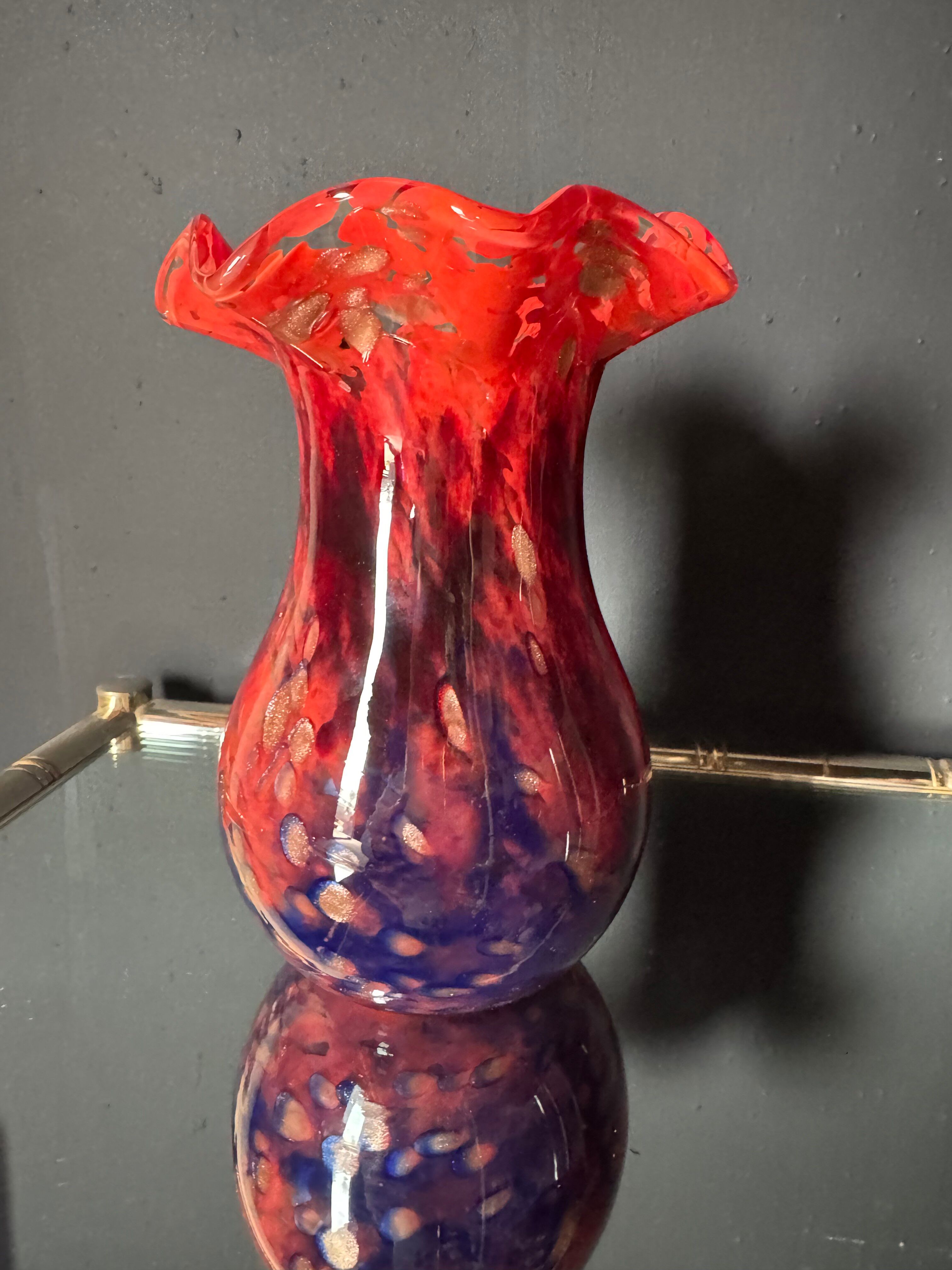 Vase verre de Murano années 70