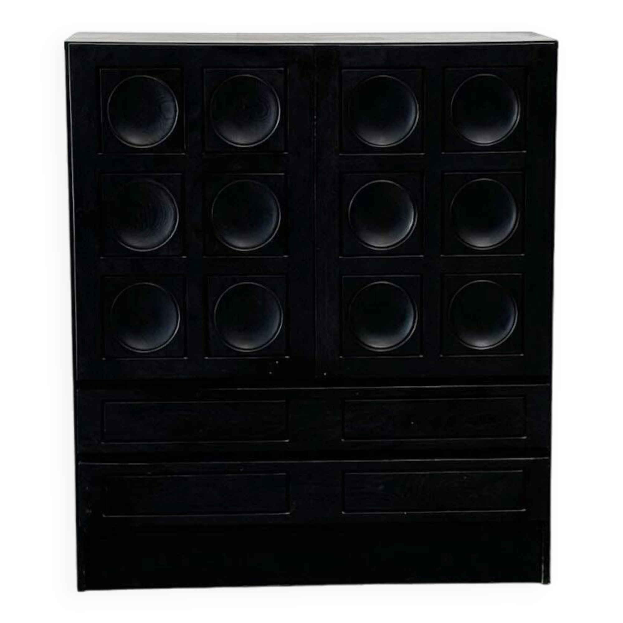 1970's Belgian brutalist graphical Musterring bar cabinet