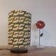 Vintage bedside lamp | psychedelic printed lampshade