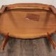 Louis XV style oval coffee table with glass top