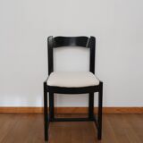 6 black lacquered and terry chairs