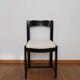 6 chaises noires laquées et bouclette