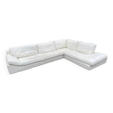 Leather sofa, white leather corner sofa, Crozatier