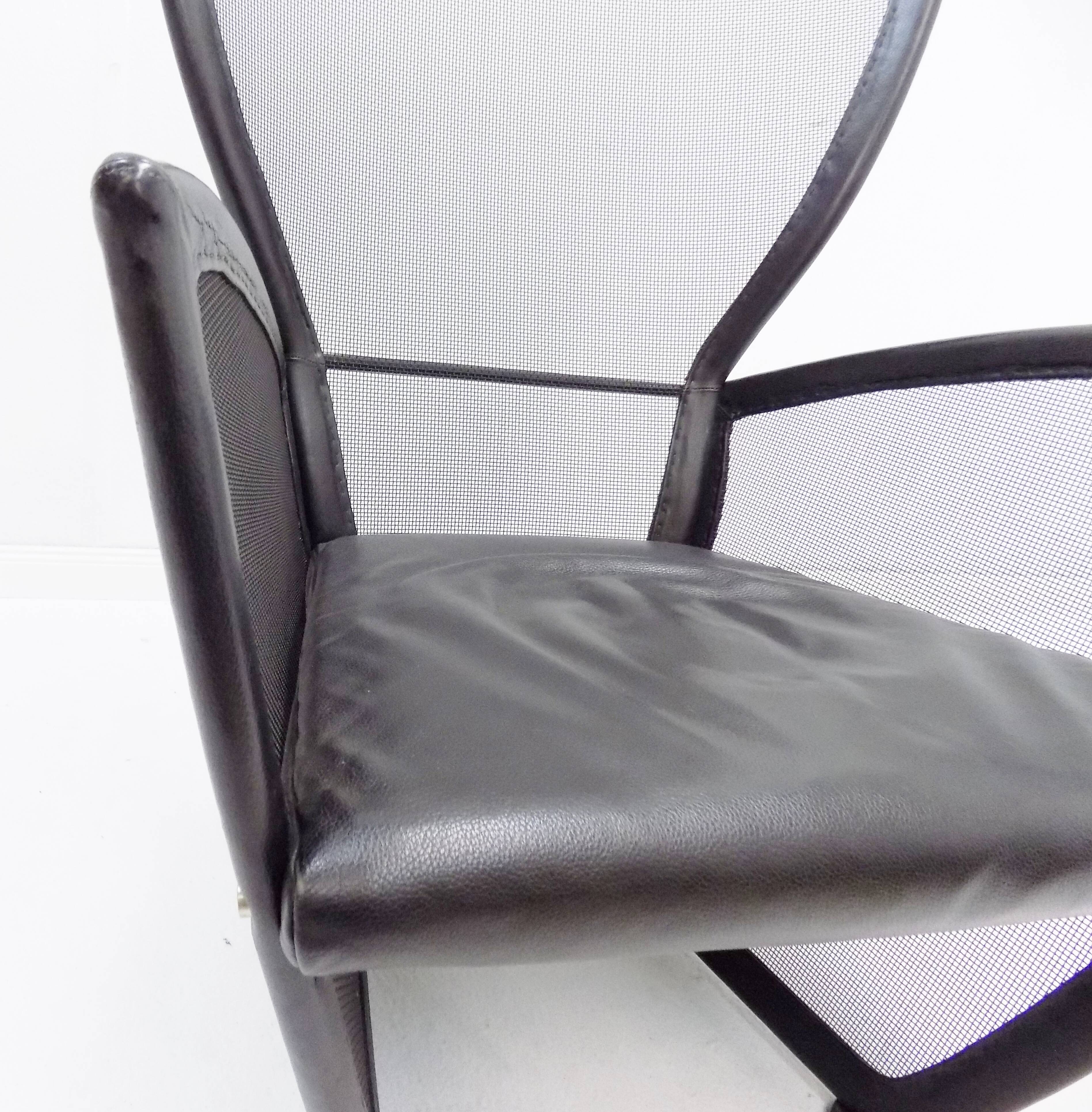 Prive leather armchair by Paolo Nava for Arflex