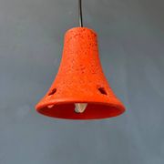 2 retro ceramic orange pendants