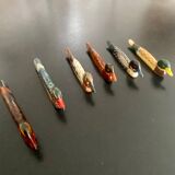 6 duck knife holders in lacquered wood