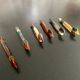 6 duck knife holders in lacquered wood
