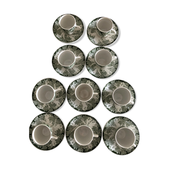 Coffee service Saint Aman and Hamage earthenware