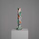 Sculpture en bois polychrome abstraite, attribuée à Ivan Stoyanov, Bulgarie, 1981