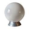 1940s ceiling light, white opaline globe