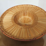 Hat colonial helmet in bamboo 70s