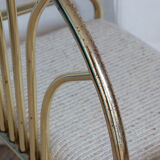 Dressing table in gold metal