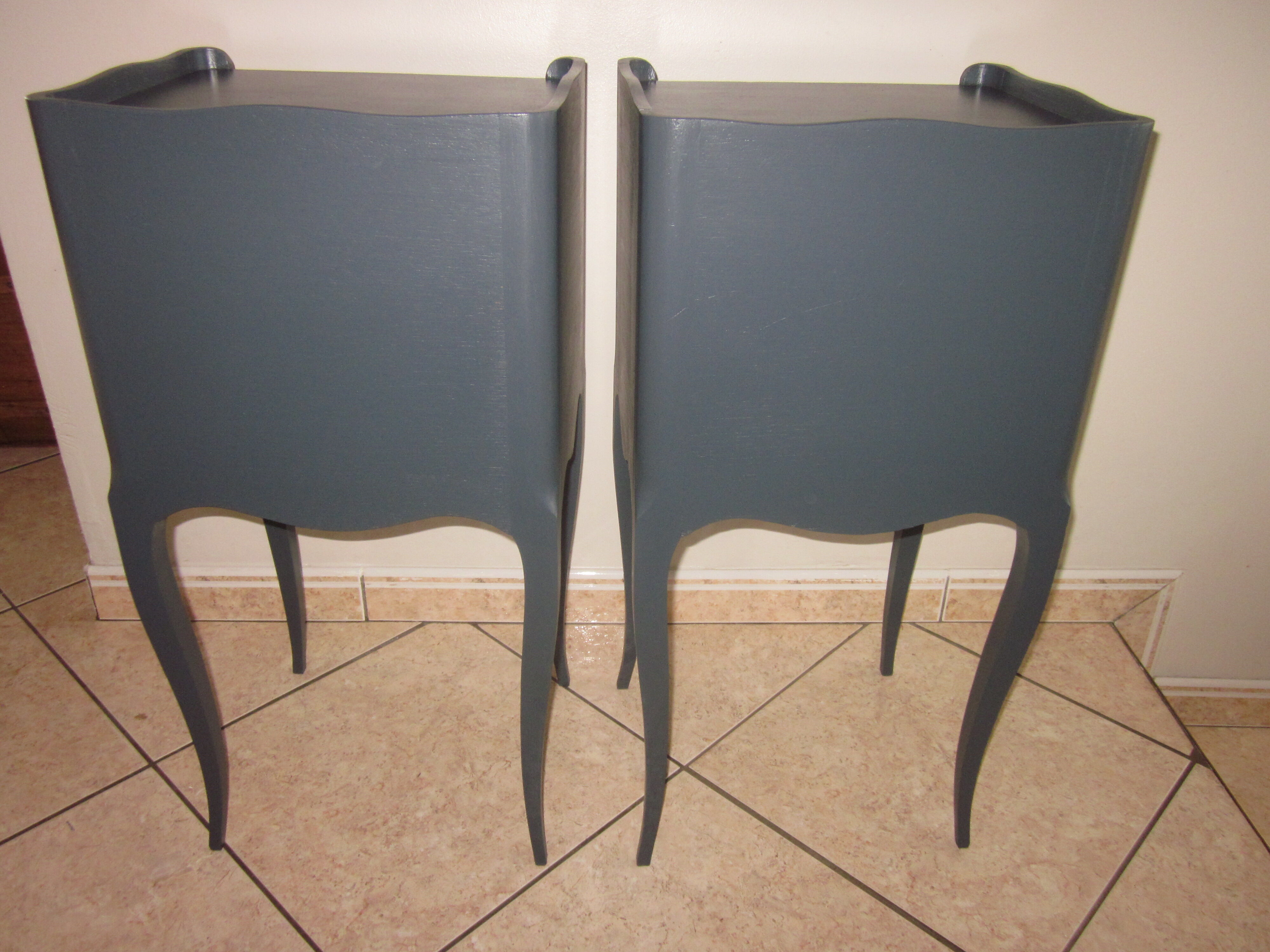 Anthracite grey style bedside pair