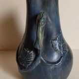 19th century grapes barbotine pitcher