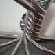 Modern Italian wall coat rack with lock, in chrome steel and b