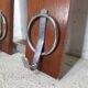 Vintage wooden wall coat rack, 8 hanging points