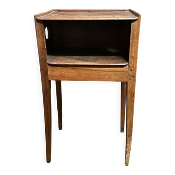Small antique wooden bedside table – vintage spirit
