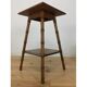 Table d'appoint bambou bois sculpté 1960 sellette