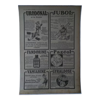 A paper advertisement urdonal jubol fandorine medicines from period review year 1915 - 1920