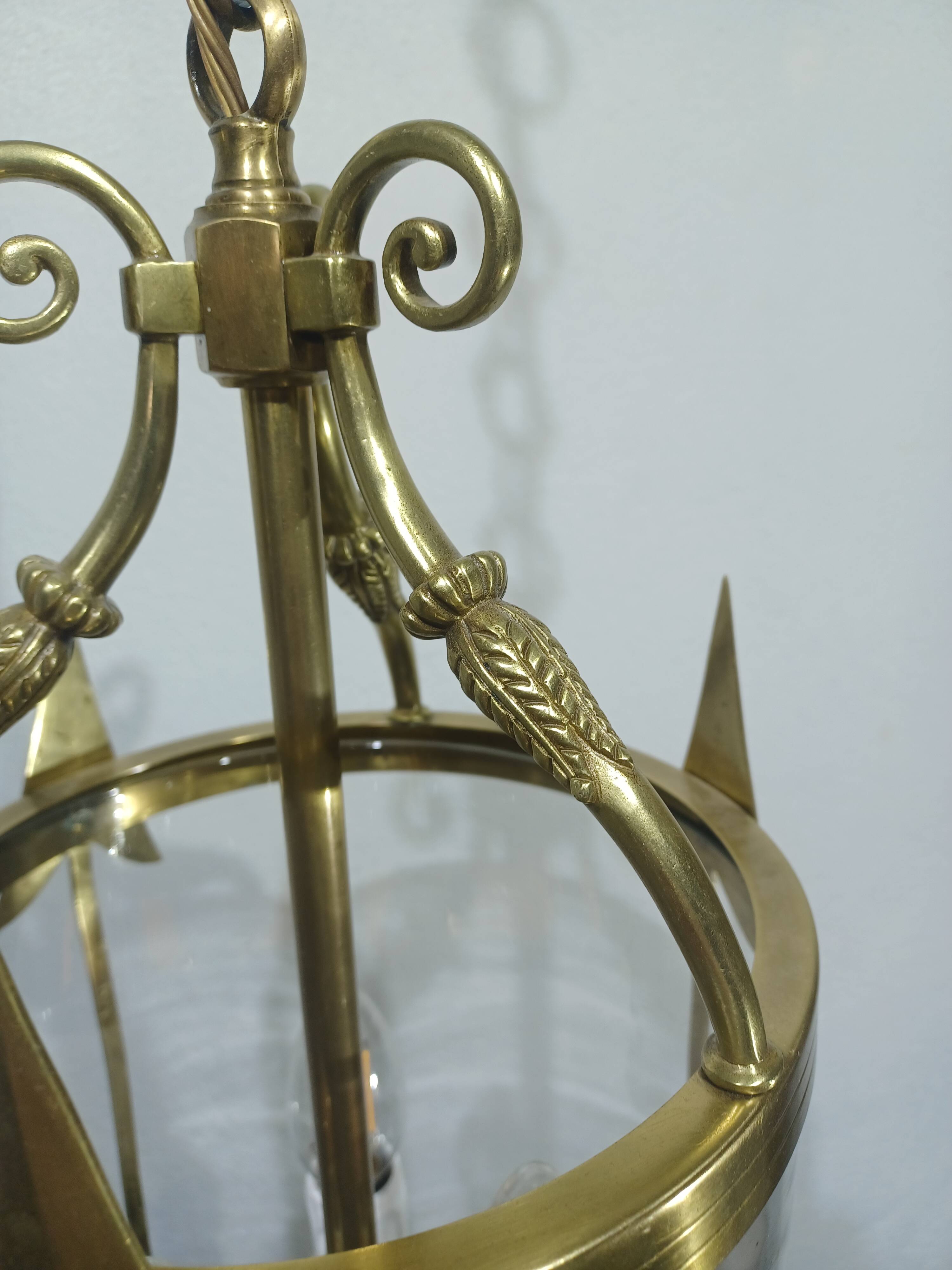 Empire Style 3-Light Bronze Lantern