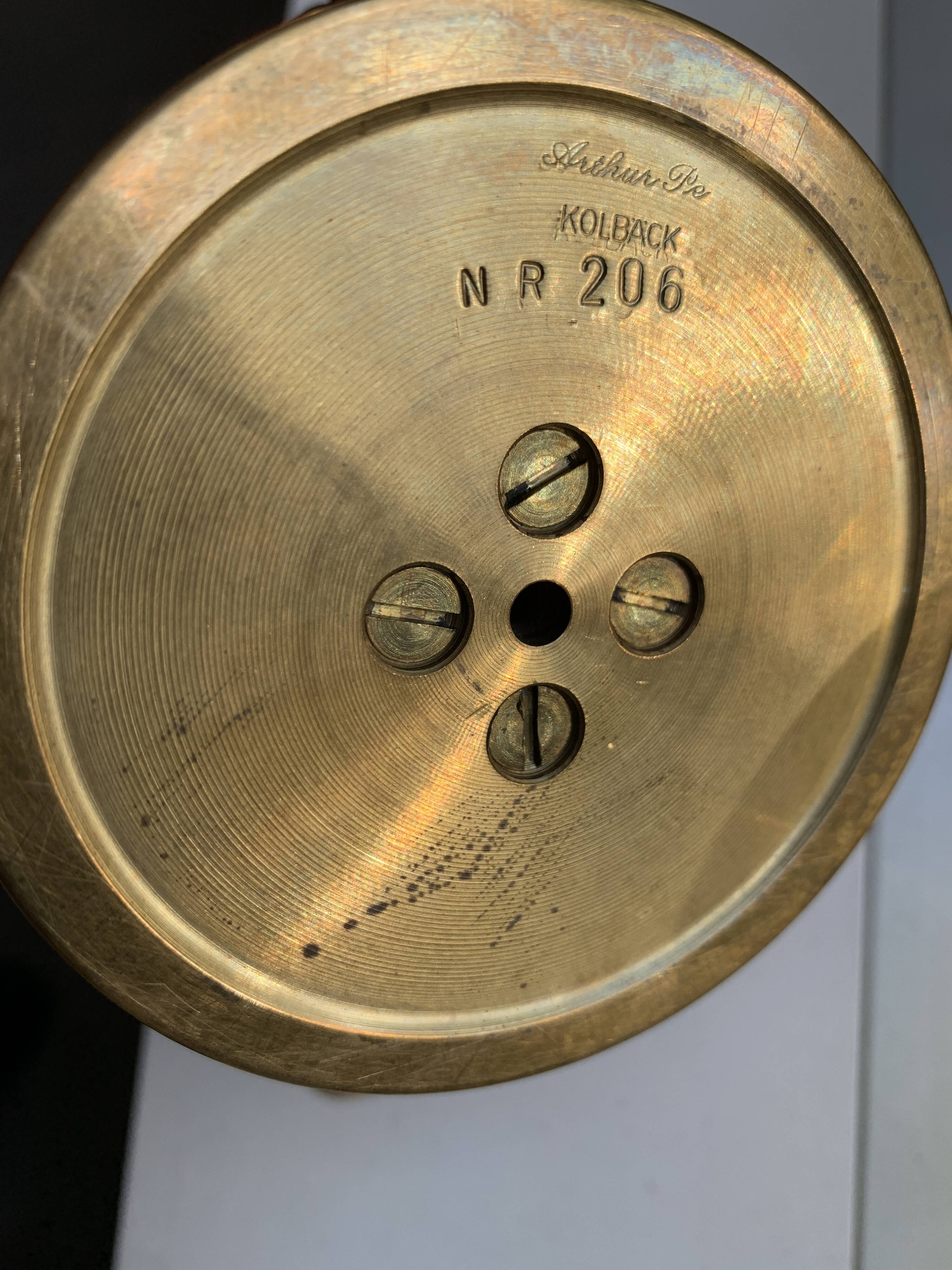 Mid-Century Scandinavian Brass Candlestick by Arthur Pe, Kolbäck, Sweden 1950-60