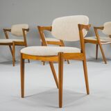 Dining Chairs Model 42 in Teak, Kai Kristiansen for Schou Andersen, 1960s,