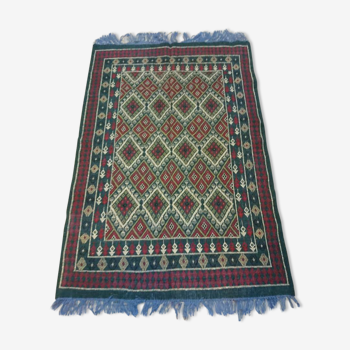 Blue berber carpet in pure wool handmade 170x250cm