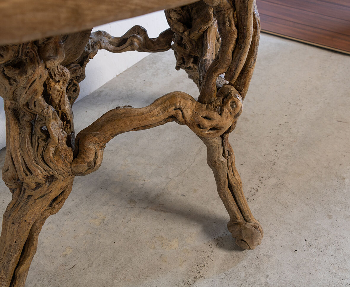 Coffee or extra table in raw wood