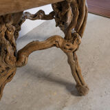 Coffee or extra table in raw wood