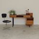 Adjustable industrial chair metal Czechoslovakia 1960
